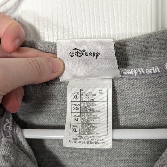 Retro Walt Disney World‎ Embroidered Logo Grey Knit Polo Top Size Men's XL - Picture 6 of 7